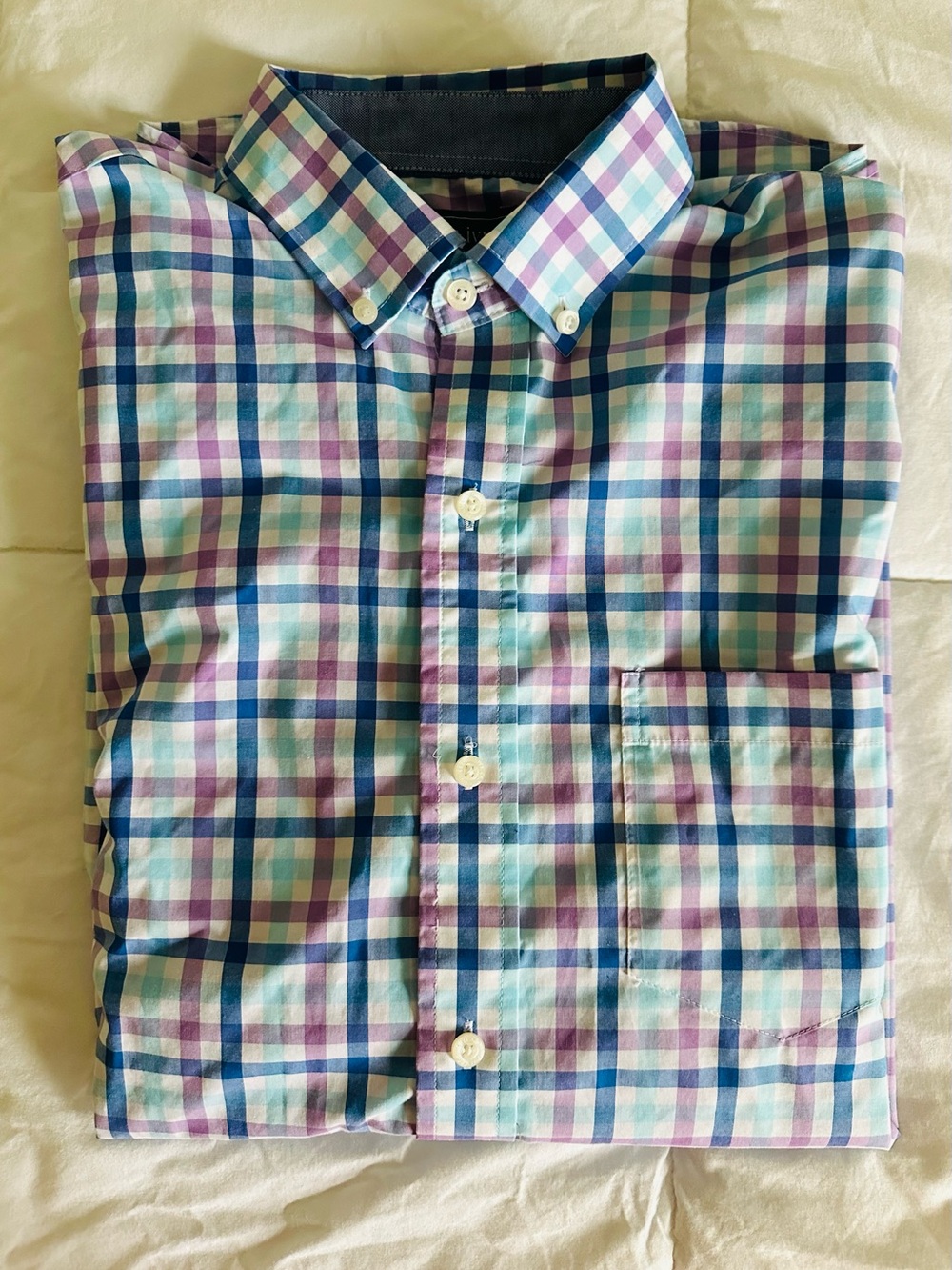 Crown & Ivy Classic Fit Plaid Button Down Long Sleeve Men’s Small